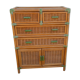 Commode bambou rotin vintage