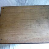 Small rustic country low cabinet in solid light oak