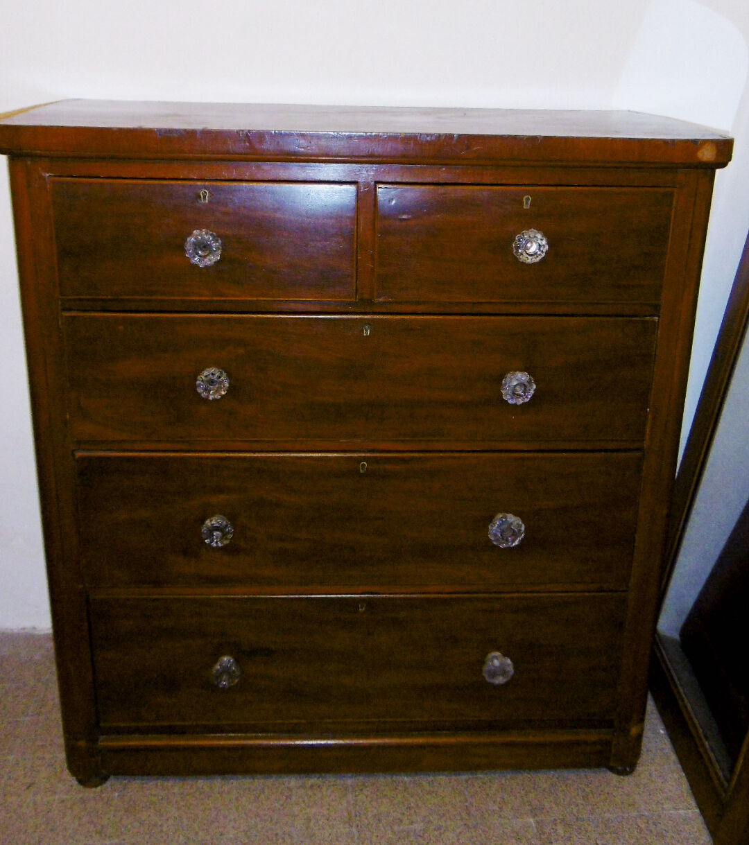 Commode anglaise debut XXeme - 5 tiroirs