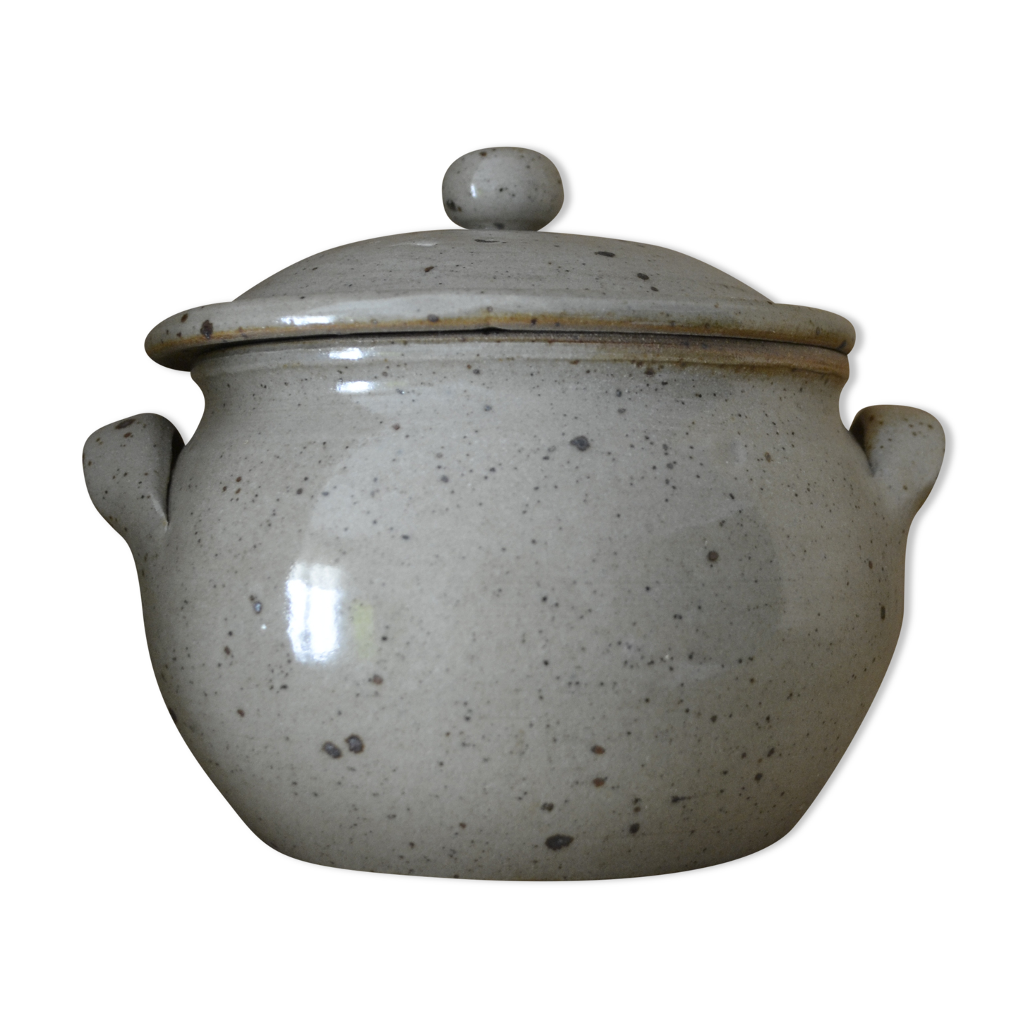Pot en céramique à couvercle en grès