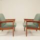 Pair of mint green armchairs from the 1970s.
