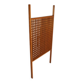Wooden room divider with lattice design, 1960s