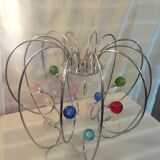 Lustre boules en verre multicolore