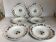 Six antique deep plates, earthenware, 1930s, Nymphéas model.