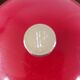 Giant vintage red lacquered wooden pepper mill