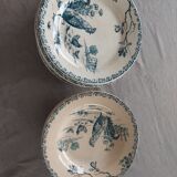 Terre de Fer Gien model Coqs set