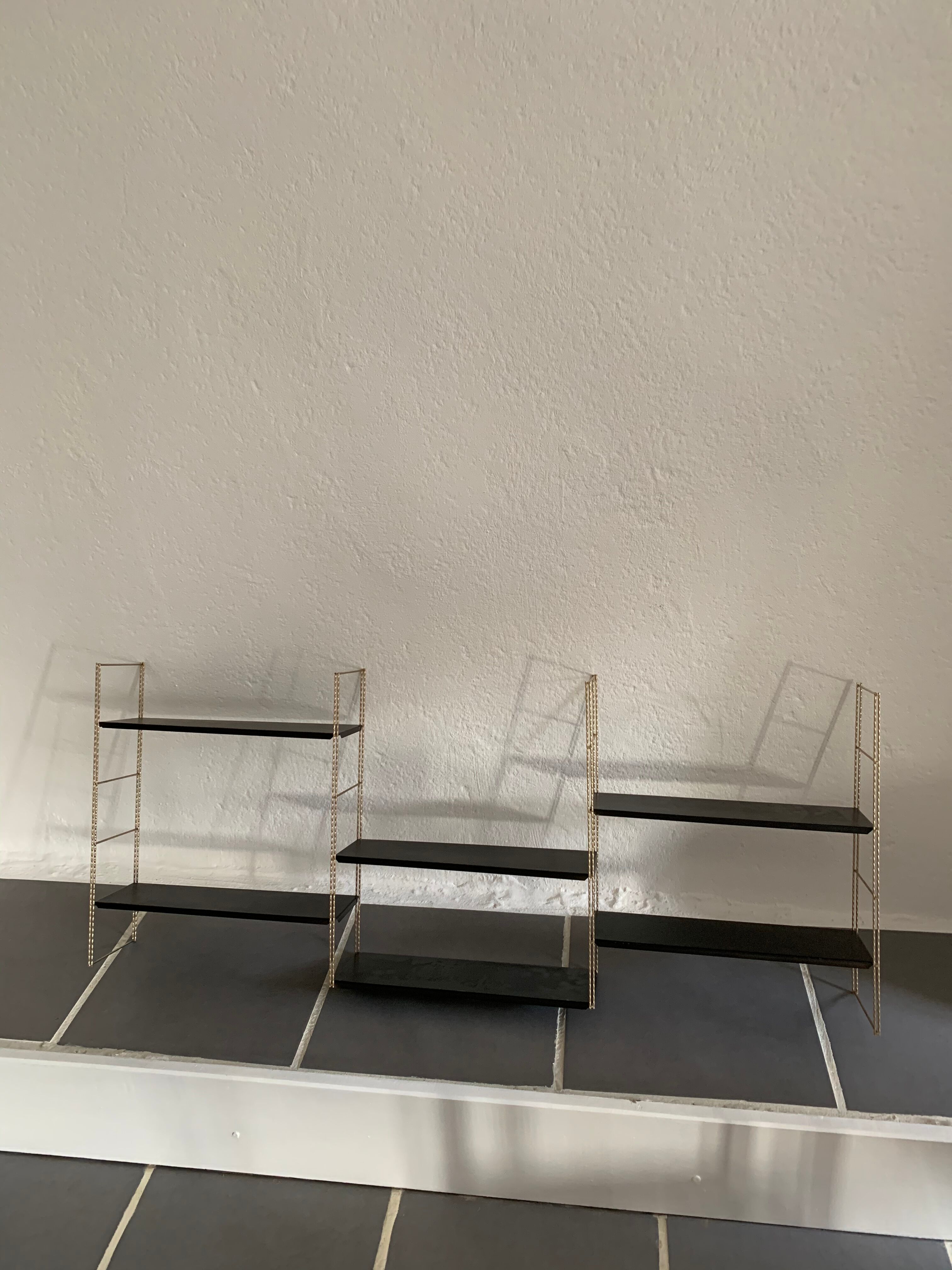 Set 2 shelves vintage thong 6 trays