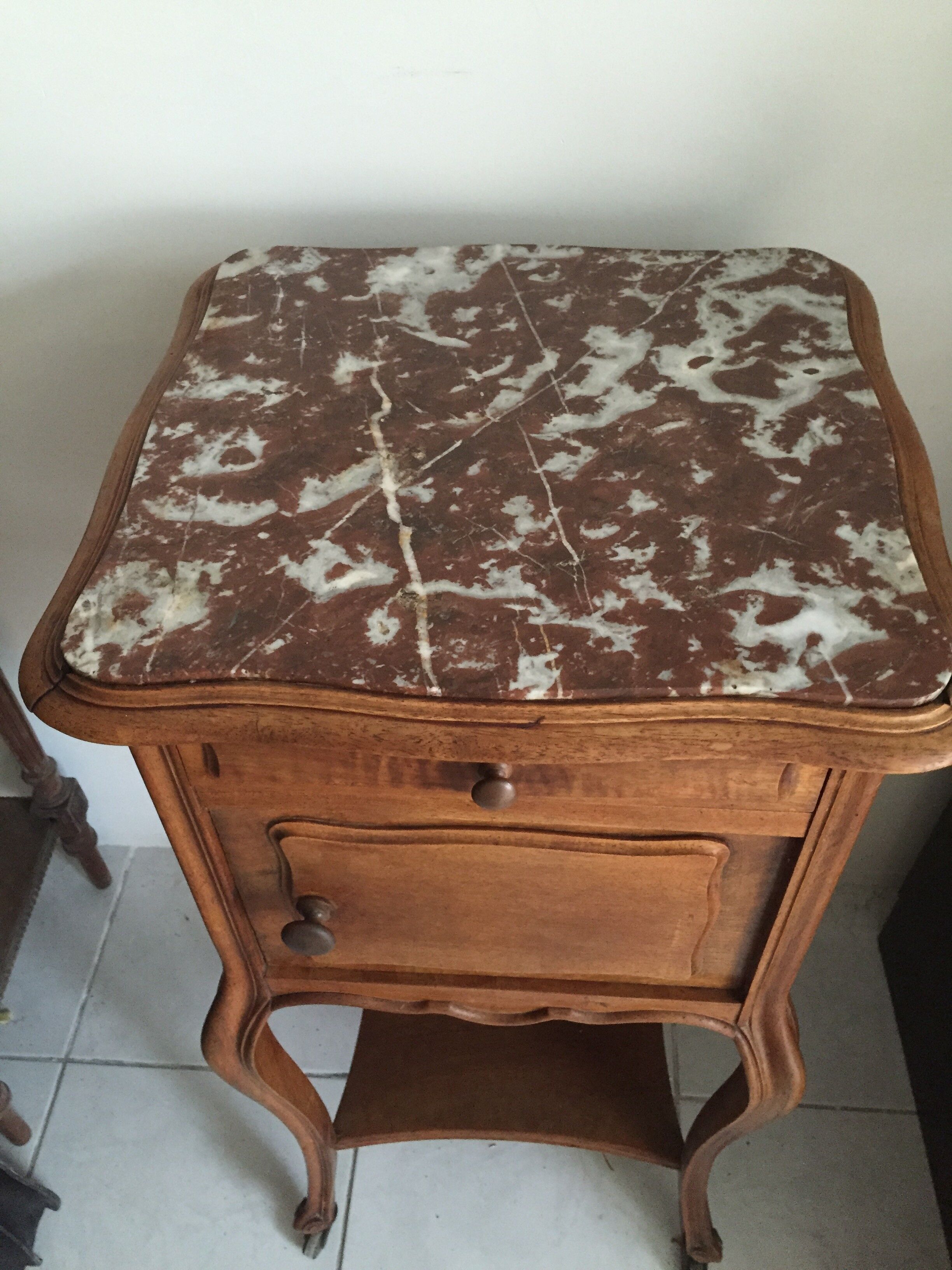 Former top bedside marble