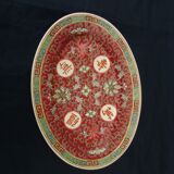 4 oval raviers in Chinese earthenware L 20.5 cm