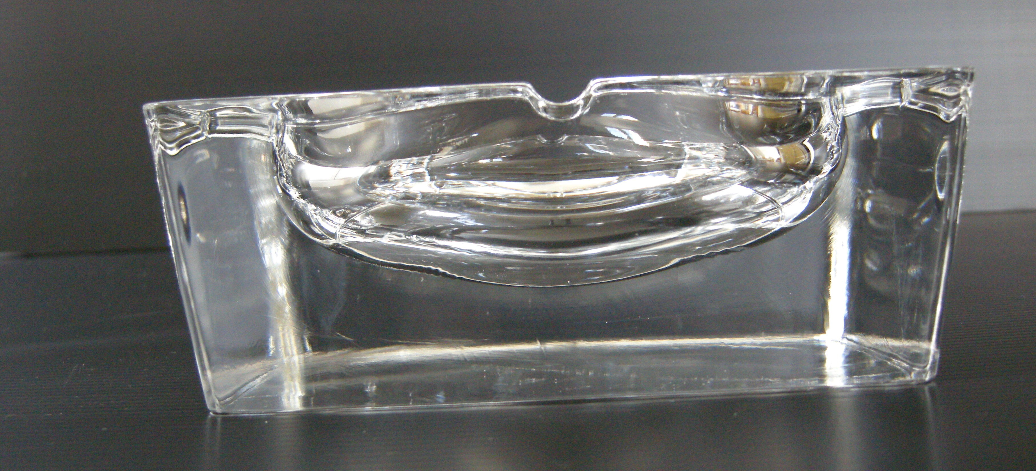 Cendrier verre vintage 1970