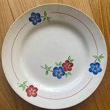 Assiettes plates fleurs