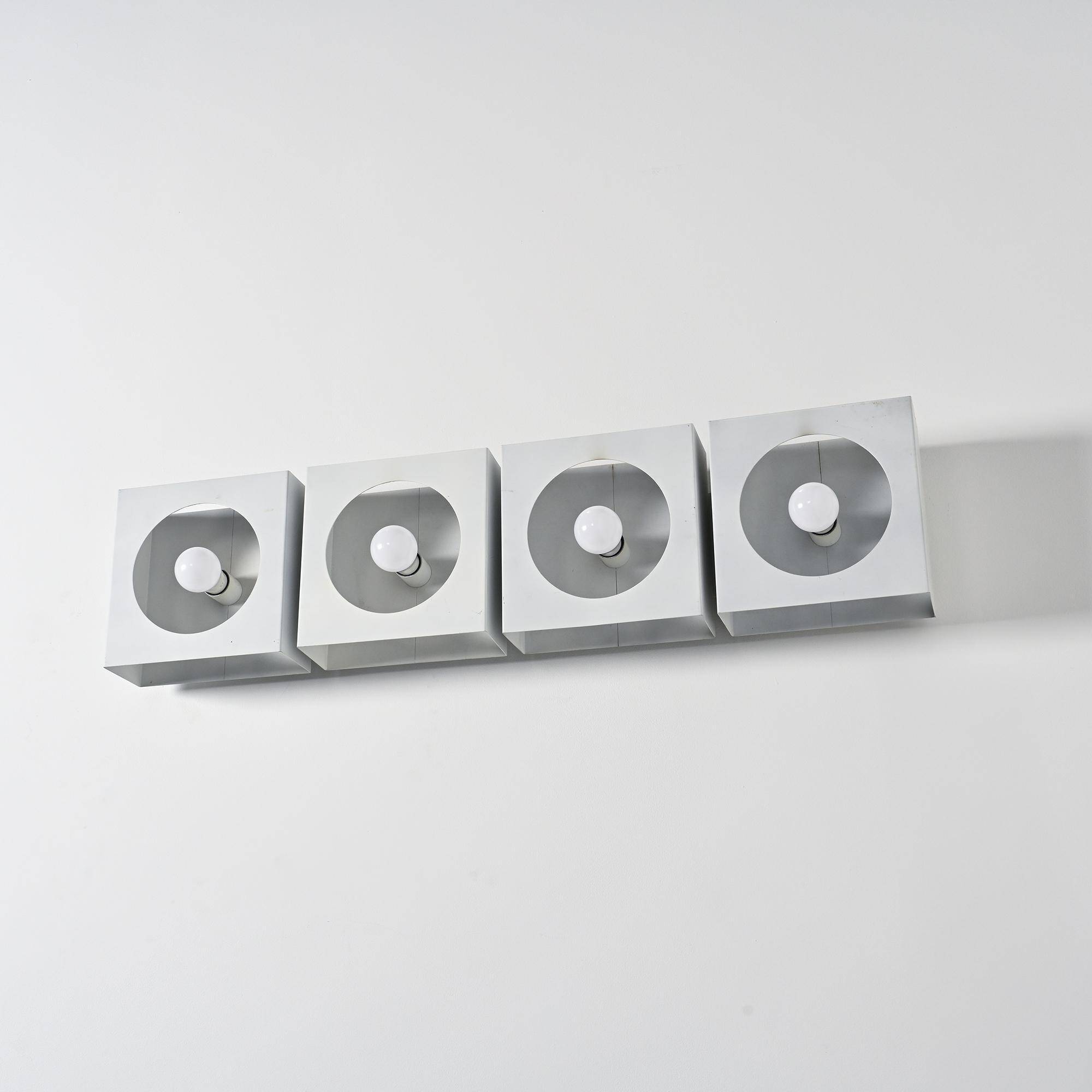 Set of 4 wall lights 2091 by Guy Bertrand for Disderot, circa 1965.