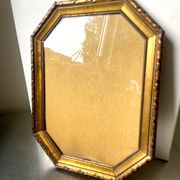 Antique Octagonal brass metal frame 30 cm  x 23 cm