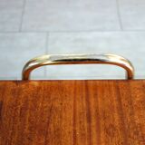 Table desserte porte-vinyles et platine vintage