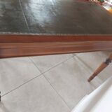 Wooden desk, leather top, extensions