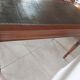 Wooden desk, leather top, extensions