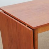 Scandinavian dining table with teak extensions, 4/8 people