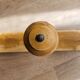 3-spoke turned wooden hook