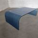 Vintage Italian blue glass coffee table