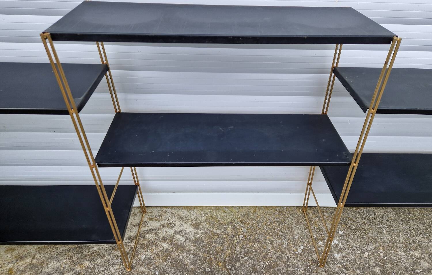 Self shelf for Mofp in gold metal from the 70s