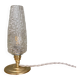 Vintage globe table lamp in molded glass