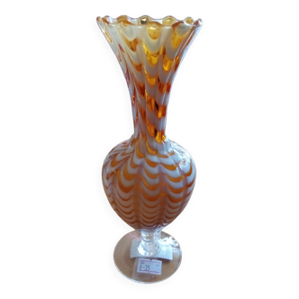 Vintage vase zigzag opalina fiorentina