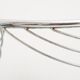 Set of 6 vintage chairs in chromed metal and white fabric, 1980s modernism