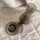 Pair of antique smoked glass vases carafes