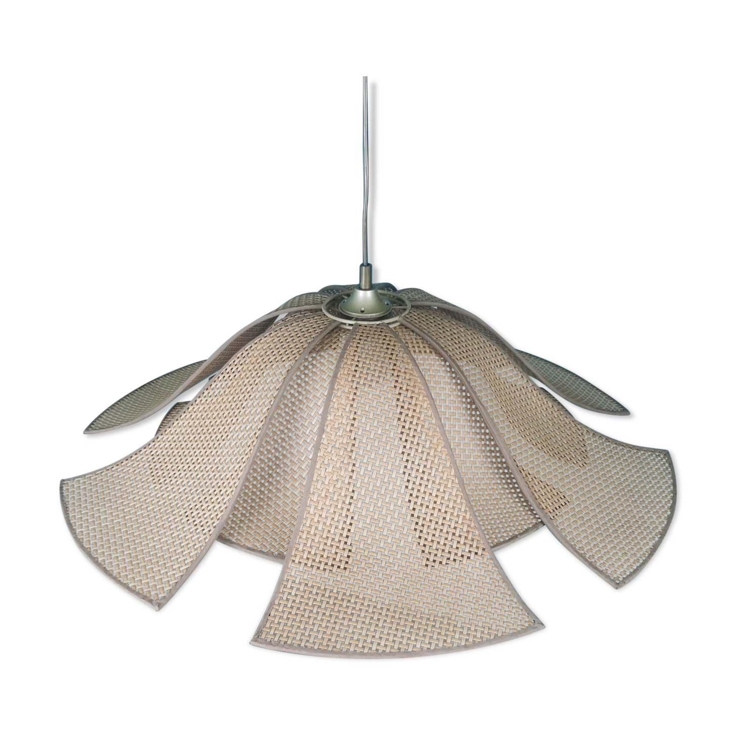 Suspension "fleur" rotin