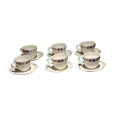 set of 6 Pagnossin ceramic tea cups and saucers from Treviso