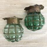 Marine lantern wall lamp in blown glass