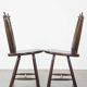 Set of 4 vintage spindle design chairs in wood by De Ster Gelderland.