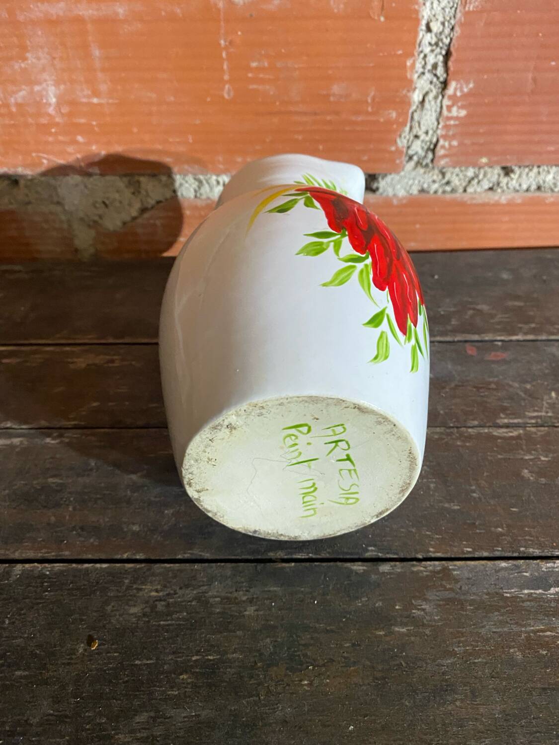 Old Pichet ARTESIA White Ceramic Vintage Peppers Decor #D516