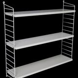 Original String shelf / Kajsa + Nisse Strinning / mid-century modern design / white / 75x80x20cm