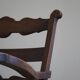 A pair of modern and sculptural vintage Danish armchairs in oak and papercord, 1940s.