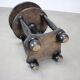 Antique Adjustable Piano Stool Leather Seat Black Wood, 1910's, Czechoslova