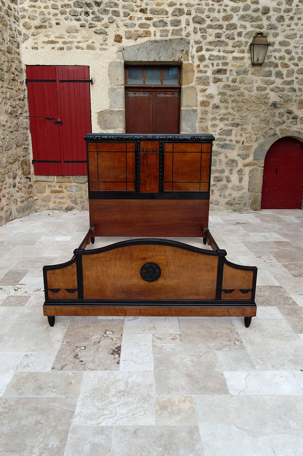 Lit double Art Déco, France, Circa 1920