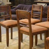 Set of 6 brutalist chairs from the 1950s.
