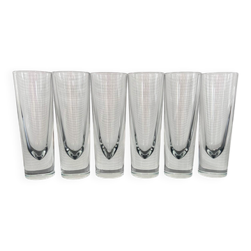 Set of 6 Habitat glasses, 1980