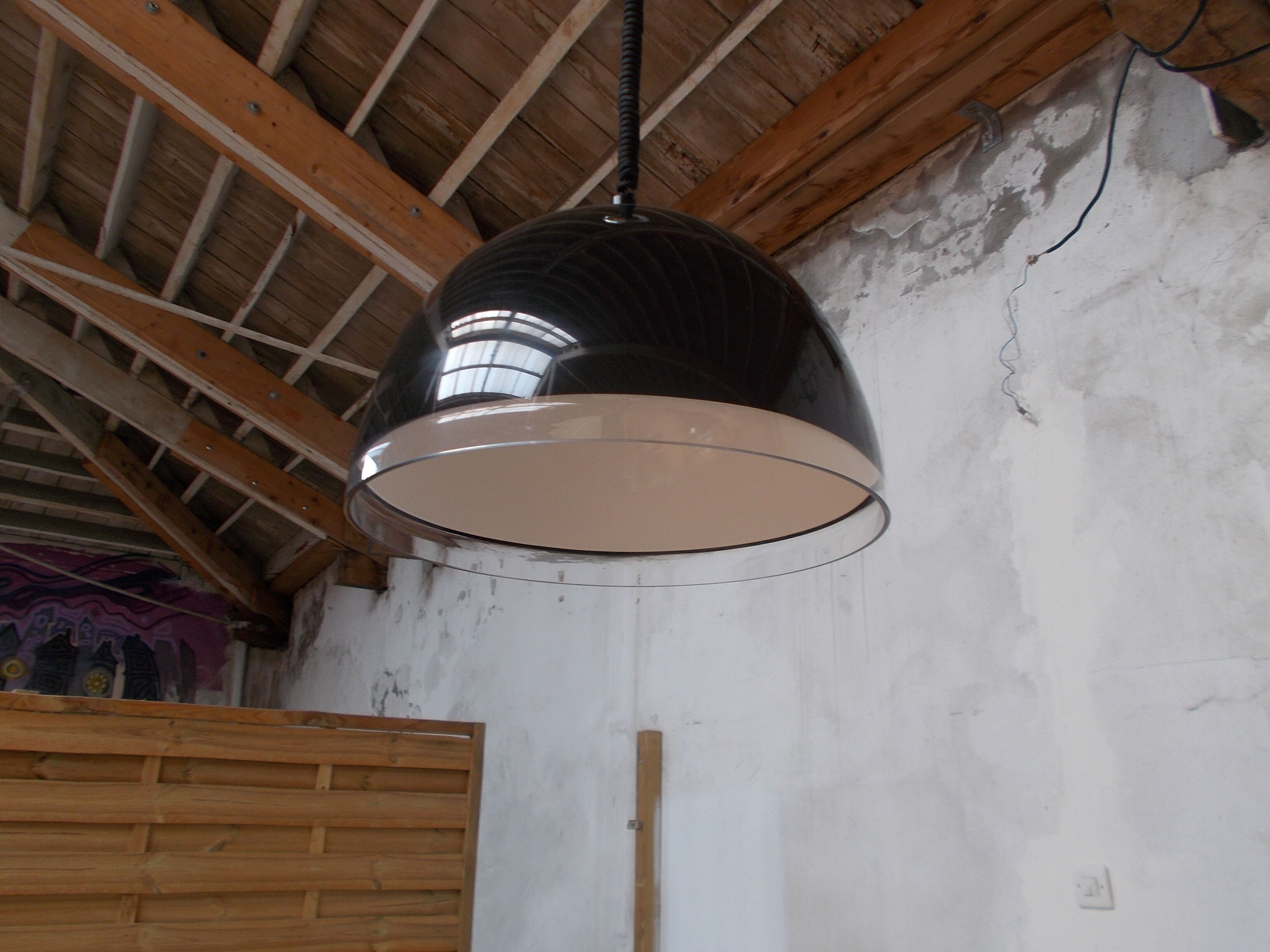 Italian hanging lamp Guzzini half sphere