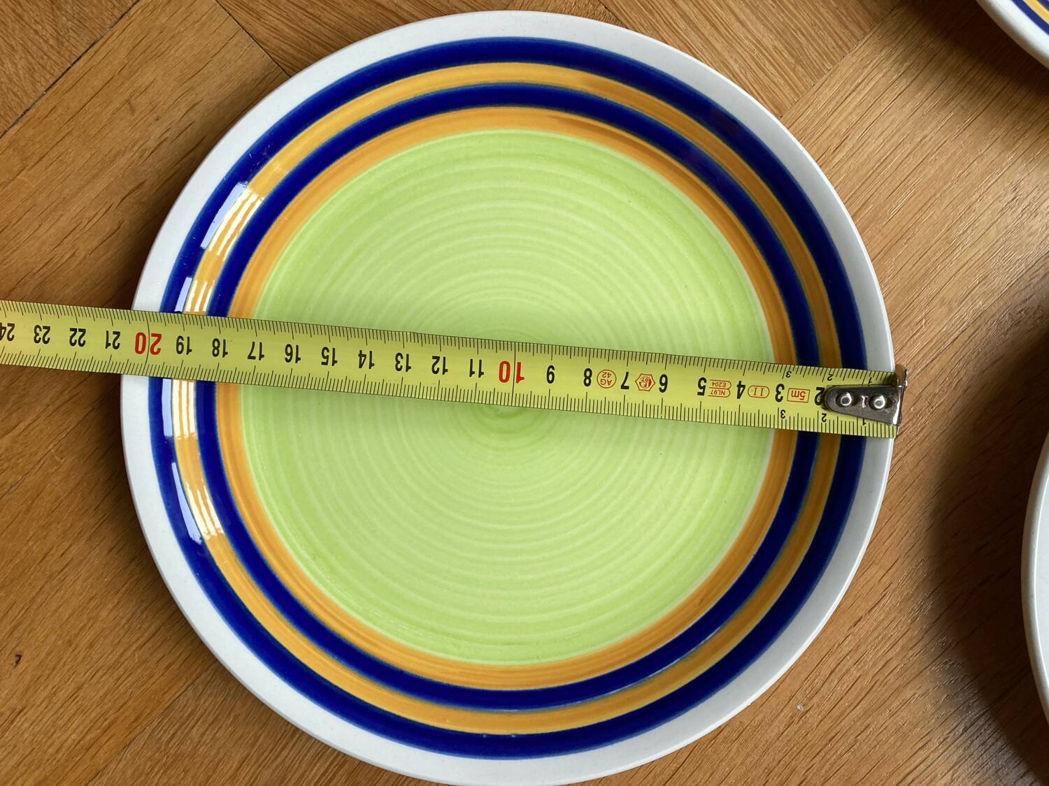 Colorful dessert plates Digoin Sarreguemines Florence