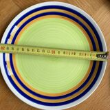 Colorful dessert plates Digoin Sarreguemines Florence