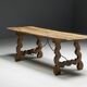 Rustic Folk Art Trestle Table, Spain, 19th Century