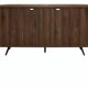 Modern Fluted Glass Door Sideboard with Curved Ends & Storage