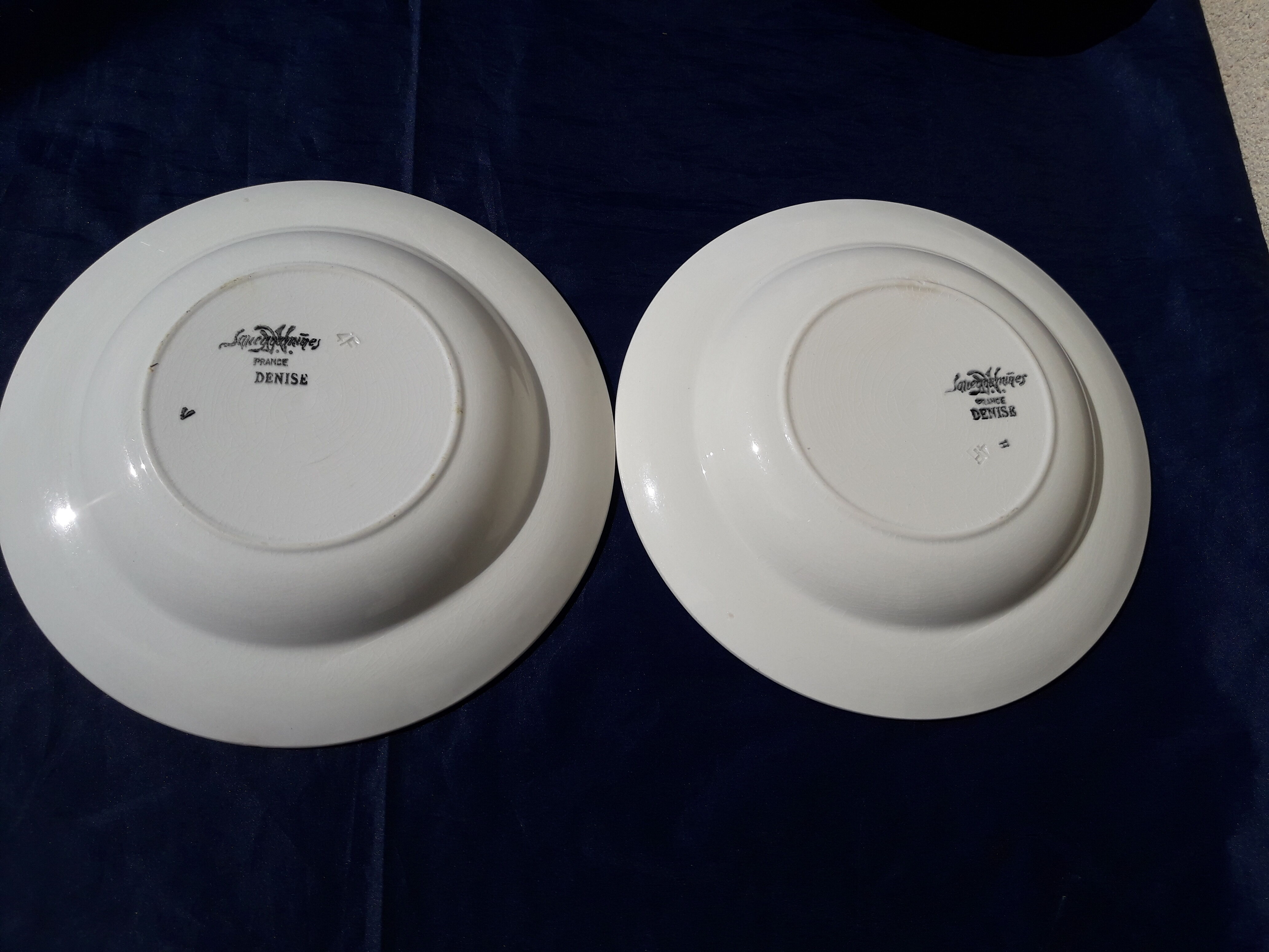 2 hollow plates in sarreguemines model Denise diam 22 cm