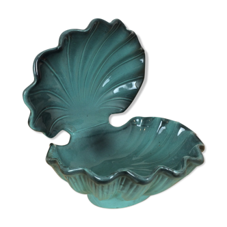 Empty pocket blue ceramic shell
