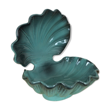 Empty pocket blue ceramic shell