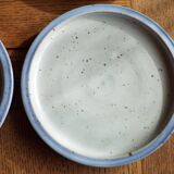 5 assiettes à dessert en grès