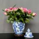 Victorian vase with hand-painted cobalt.
