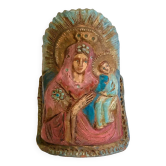 Relief Vierge à l'enfant Jésus